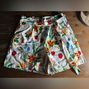 New York & Company Multicolor Floral Skirt
